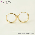 97227 xuping simple style 14k gold color elegant high quality ladies hoop earrings